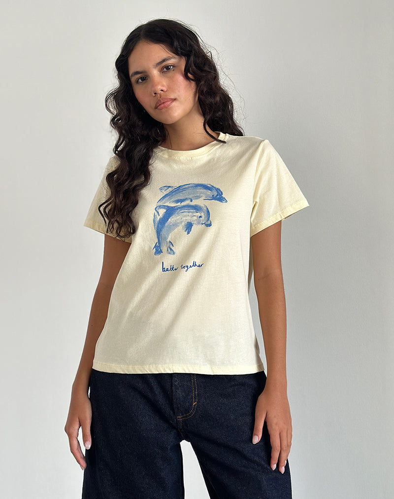 Imagen de Saki Tee in Buttermilk with Better Together Slogan