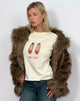 Imagen de Saki Tee in Buttermilk with Mon Cheri Print