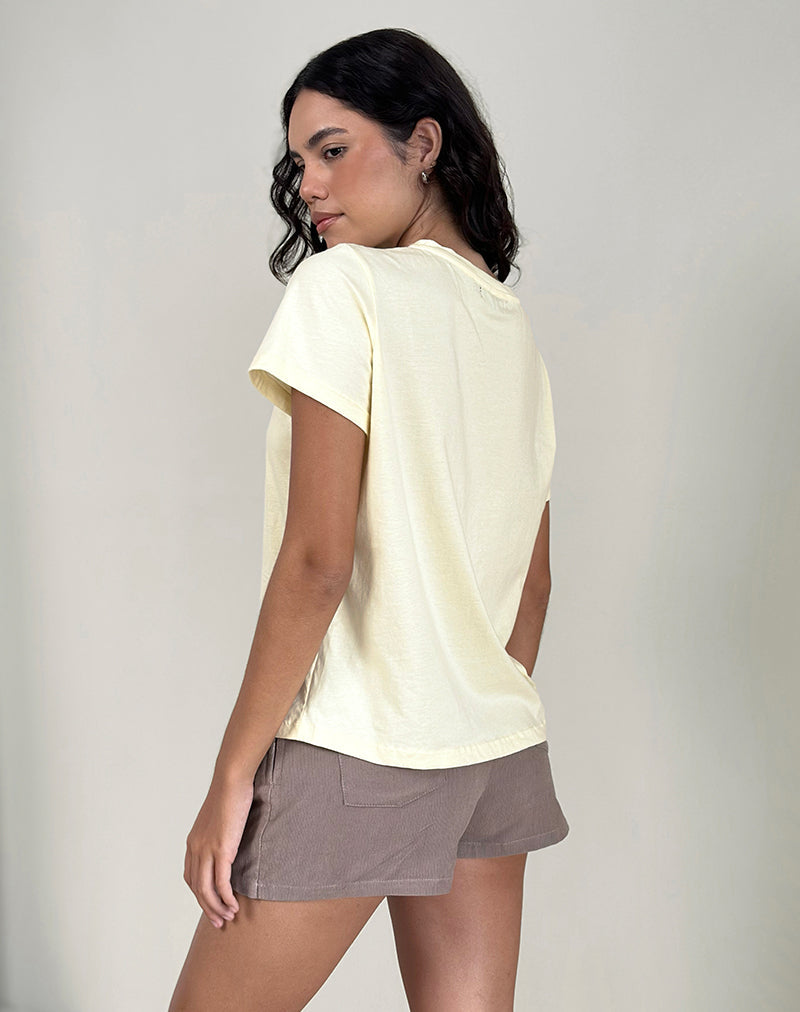 Imagen de Saki Tee in Buttermilk Healing Stone Horoscope Print