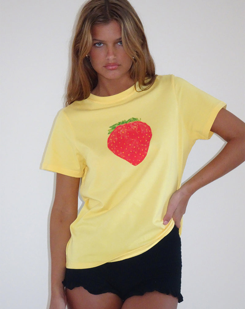 Imagen de Saki Tee in Lemonade Oversized Strawberry