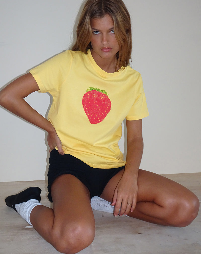 Imagen de Saki Tee in Lemonade Oversized Strawberry