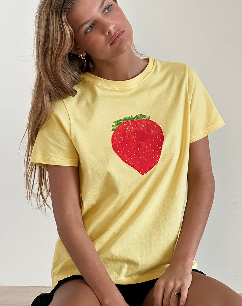 Imagen de Saki Tee in Lemonade Oversized Strawberry