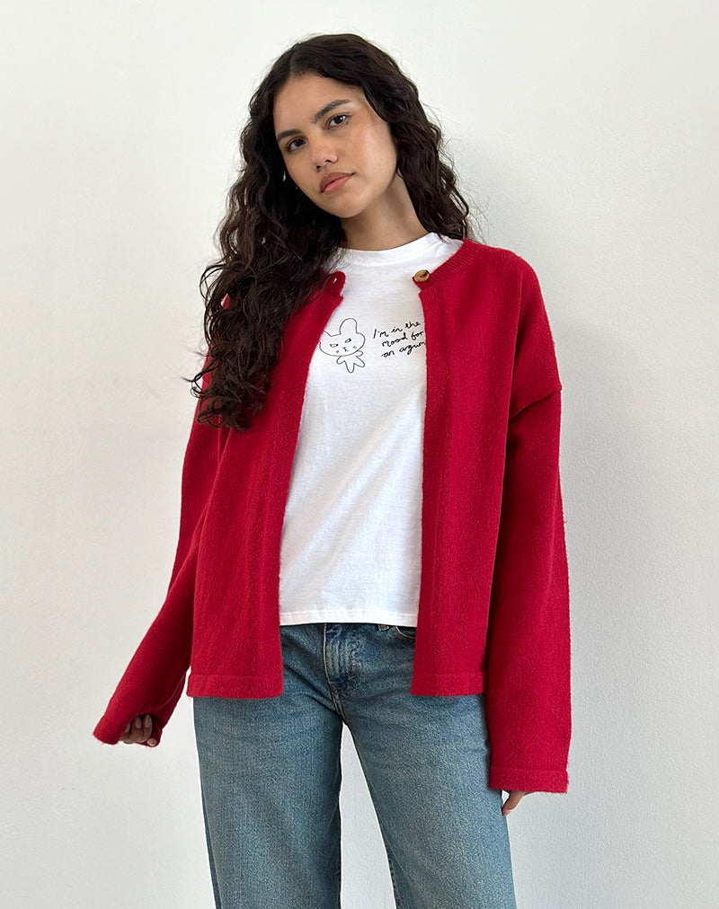 Imagen de Saki Tee in White Argument Mood Print