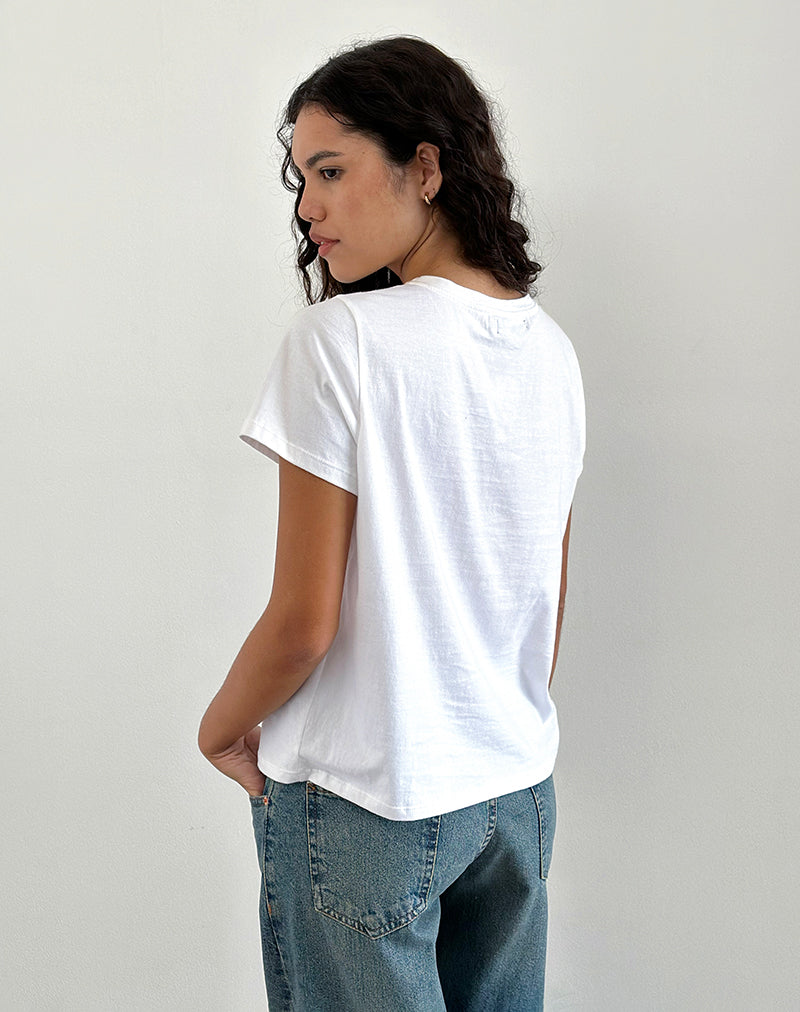 Imagen de Saki Tee in White Argument Mood Print