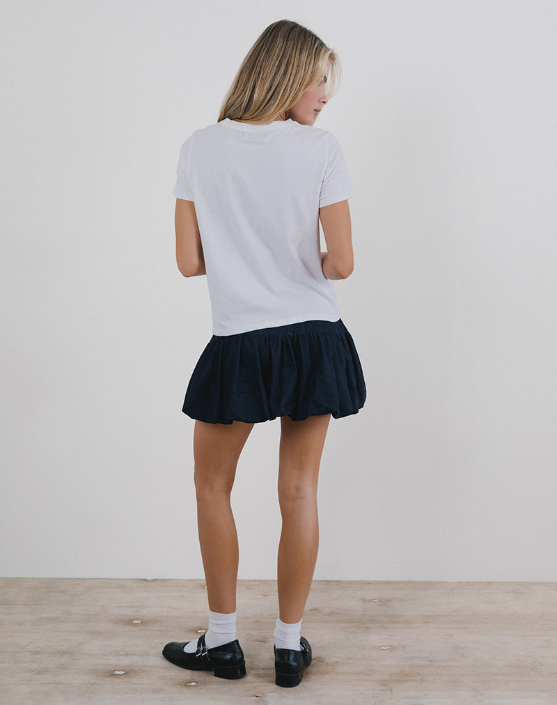Imagen de Saki Tee in White with Olives Graphic