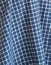 Popelín de tartán azul marino