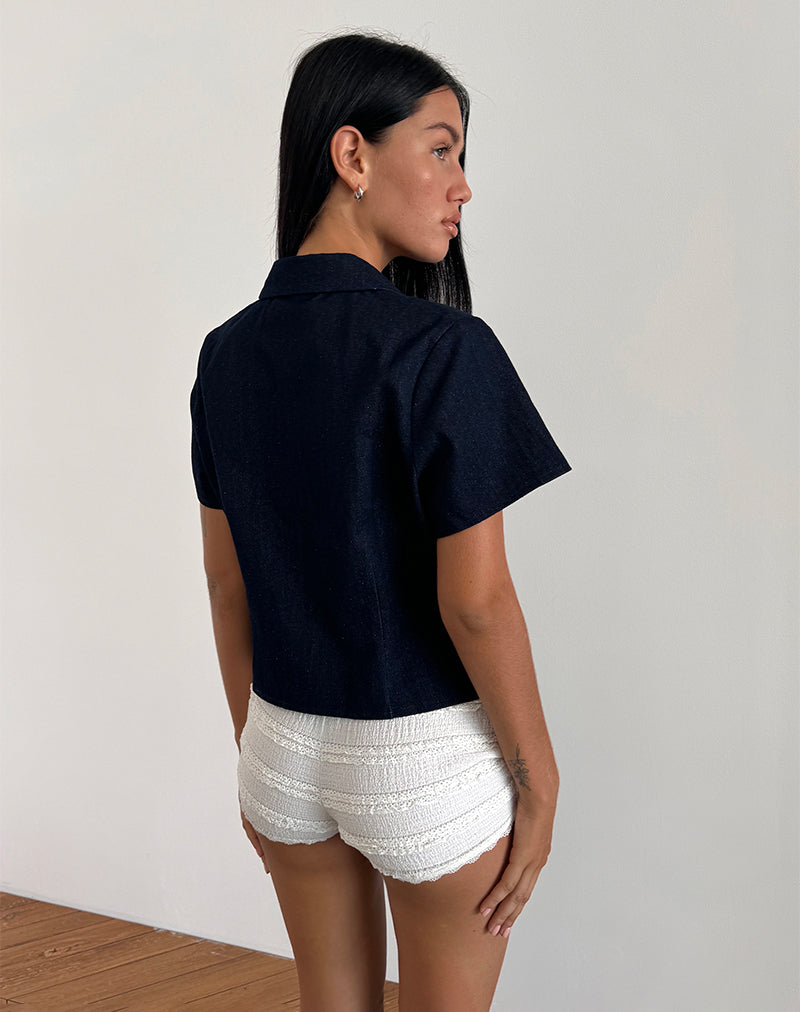 Imagen de la camisa Samas en índigo oscuro