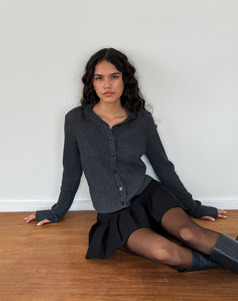 Imagen de Samaya Knit Cardigan en Dark Charcoal