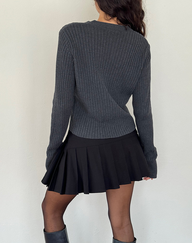 Imagen de Samaya Knit Cardigan en Dark Charcoal