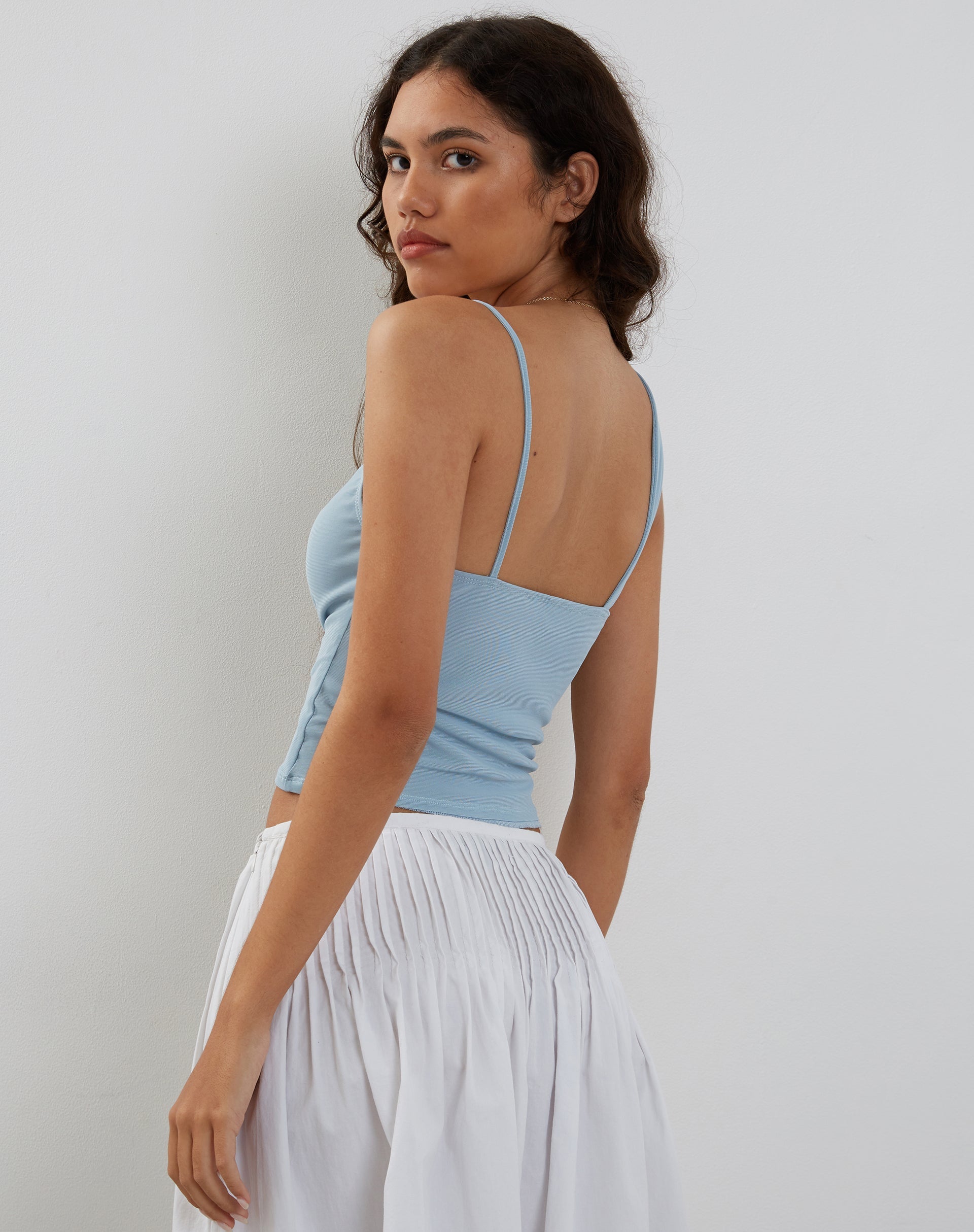 Imagen de Sambu Mesh Vest Top en Azul Pastel