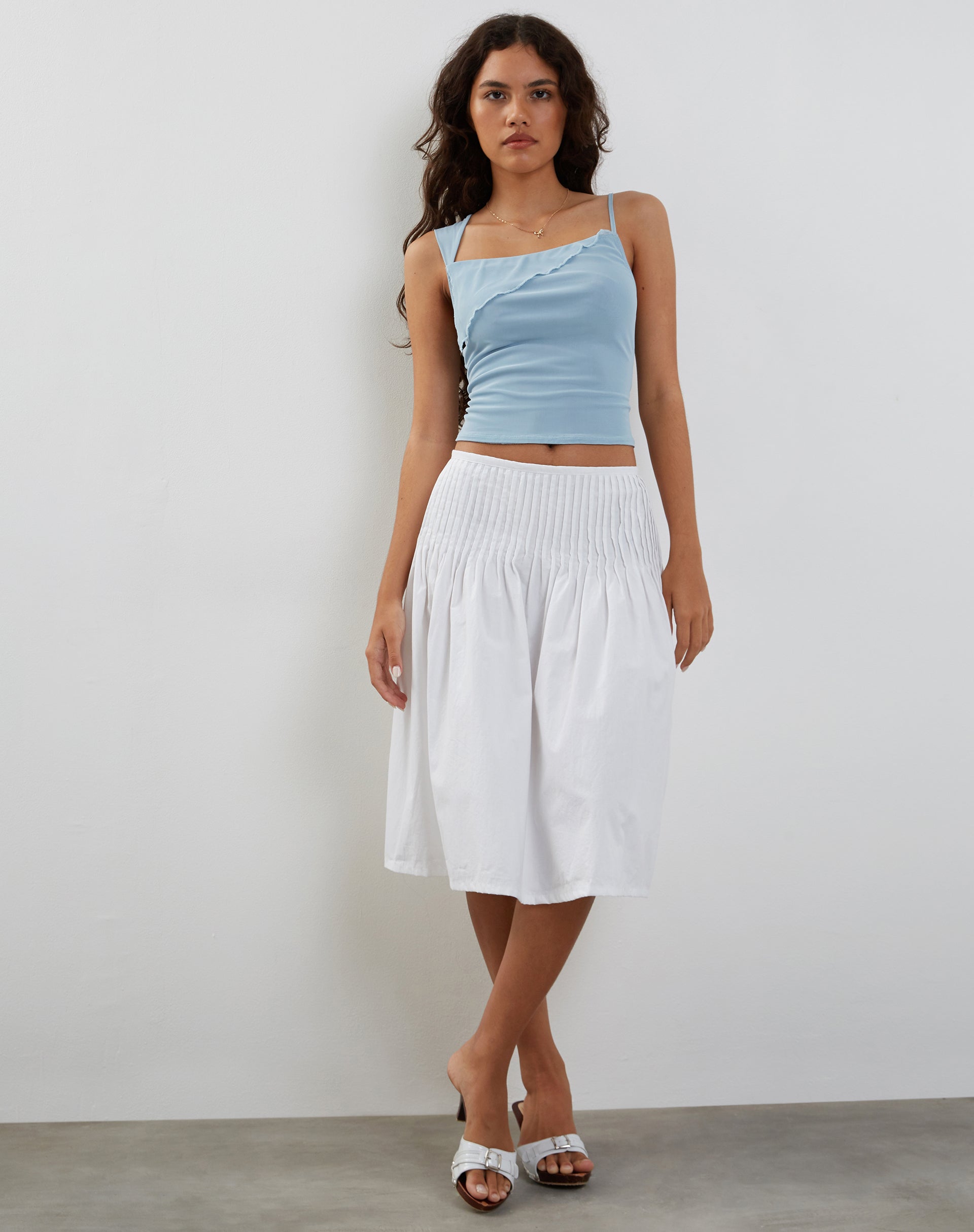 Imagen de Sambu Mesh Vest Top en Azul Pastel