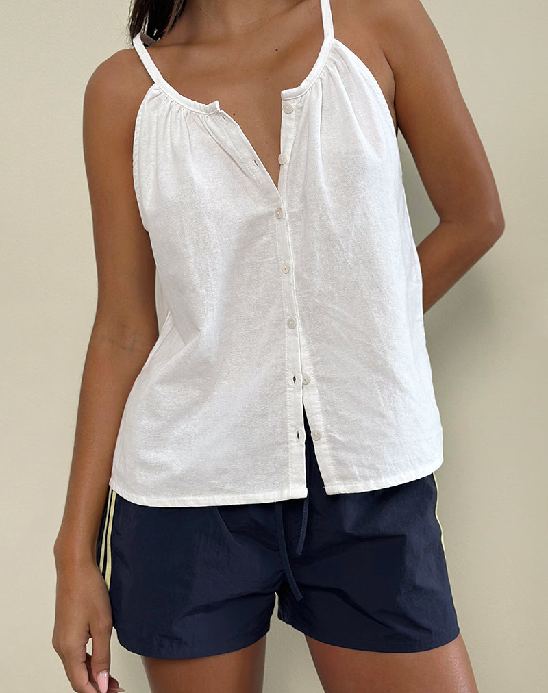 Imagen de Sanja Scoop Button Top en marfil