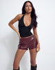 Imagen de Sanne Hot Pants en PU Borgoña