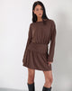 Imagen del minivestido Sanuli en chocolate amargo