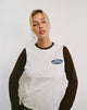 Imagen de Sari Top en blanco y marrón chocolate con motivo She's Fantastic