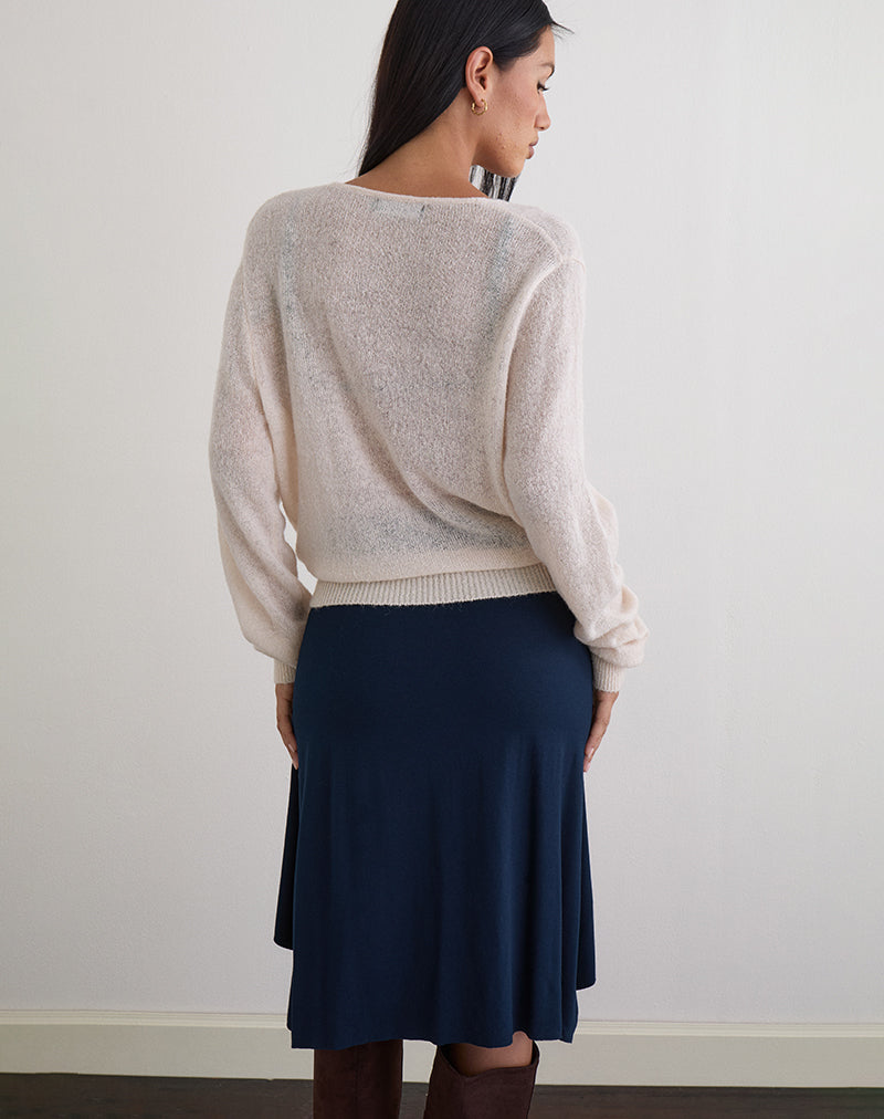 Imagen de Saroya Plunge Wrap Top de punto Crudo