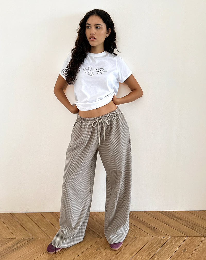 Pantalón oversize Sasari de cuadros grises