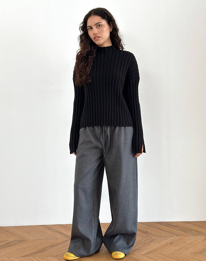 Imagen de Sasari Oversize Trouser in Check Navy