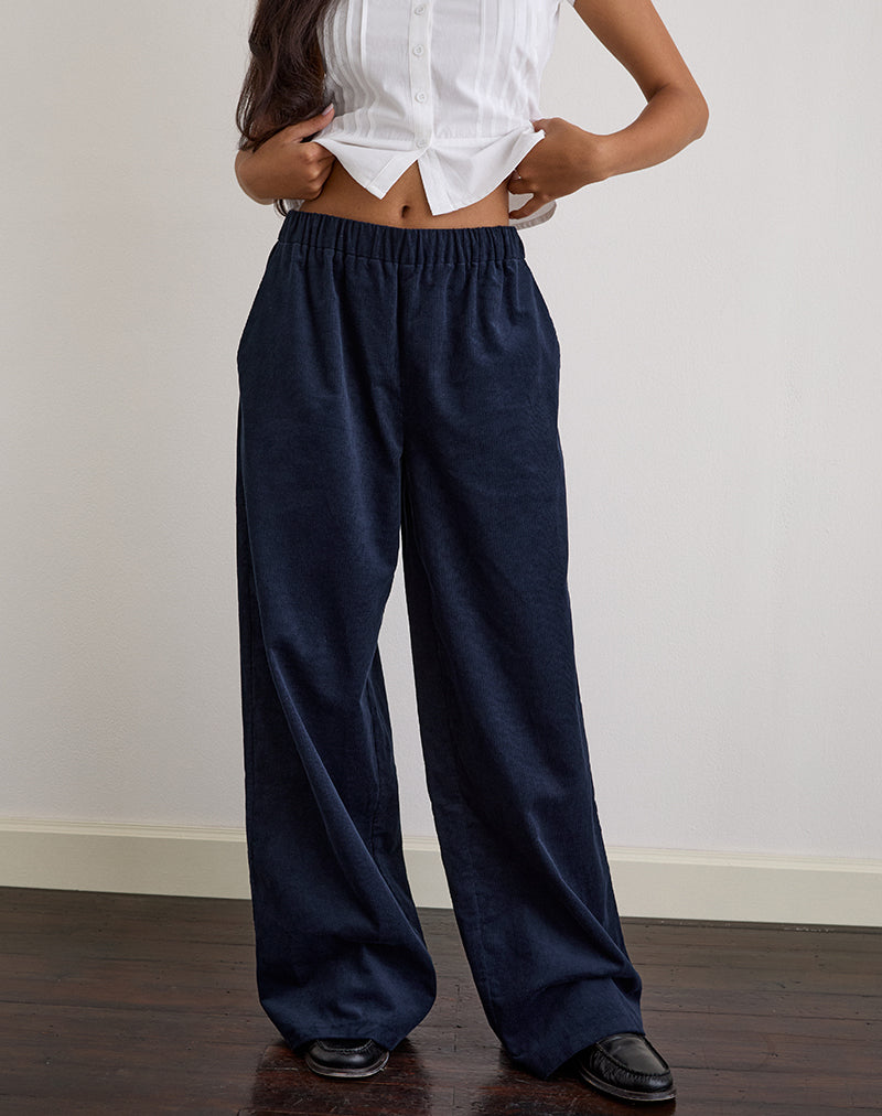 Pantalón con cinturilla Sasiya de Cord Navy