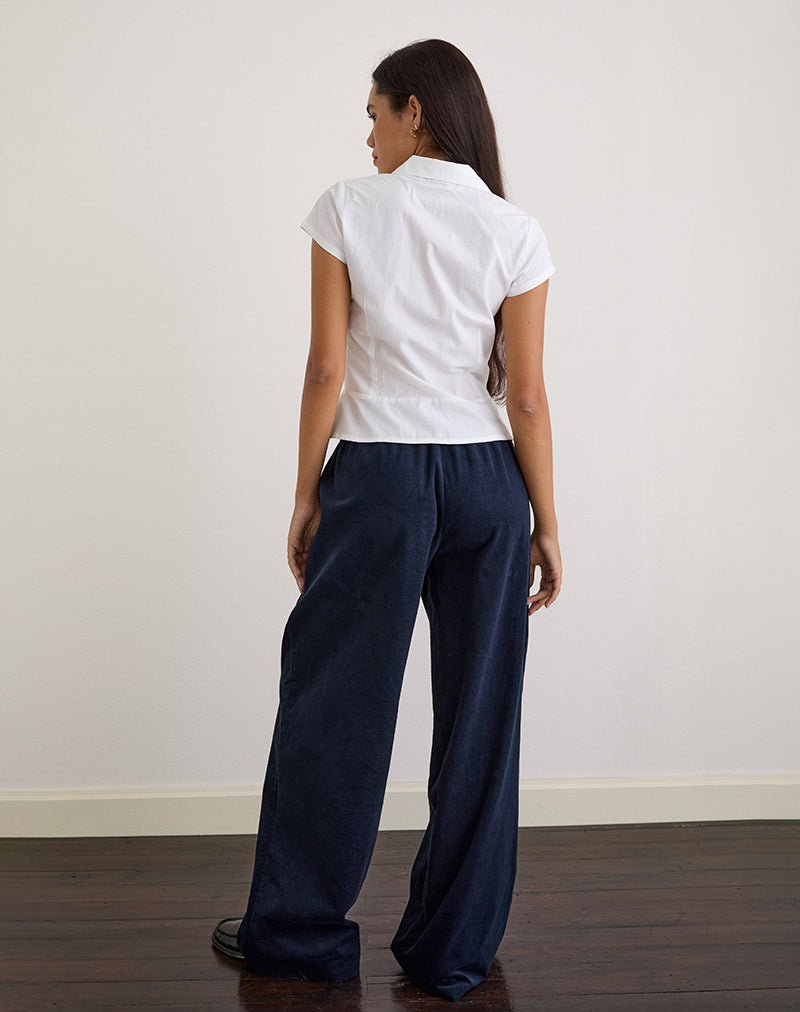 Imagen de Sasiya Pantalón con cintura de cordón azul marino