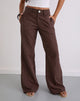 Imagen de los pantalones Saucy en lino Caoba oscuro
