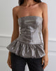 Imagen de Seada Peplum Top en Lentejuelas Marrón