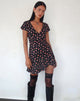 Imagen de Seleg Mini Dress in Flowing Rose Negro