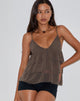 Imagen de Selvina Frill Cami Top en Oliva