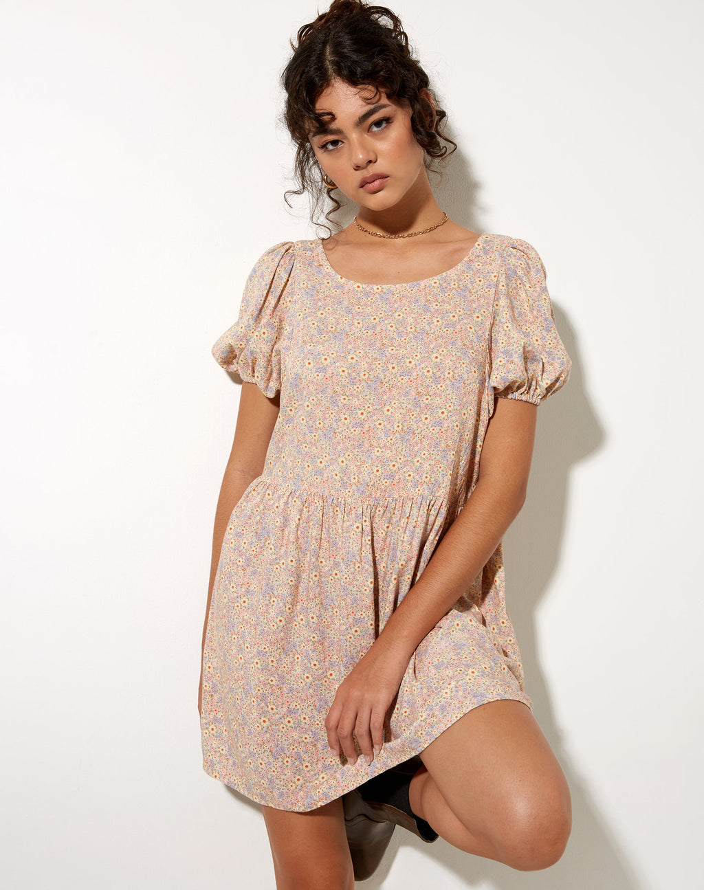 Vestido Senza en tonos 70's Prairie Girl Floral