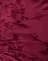 Flocked Botanical Flower Granate