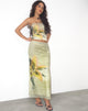 Imagen de Acacia Maxi Falda con estampado de lirios amarillos