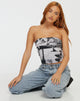Imagen de Shae Bandeau Top en Photo Collage Gris