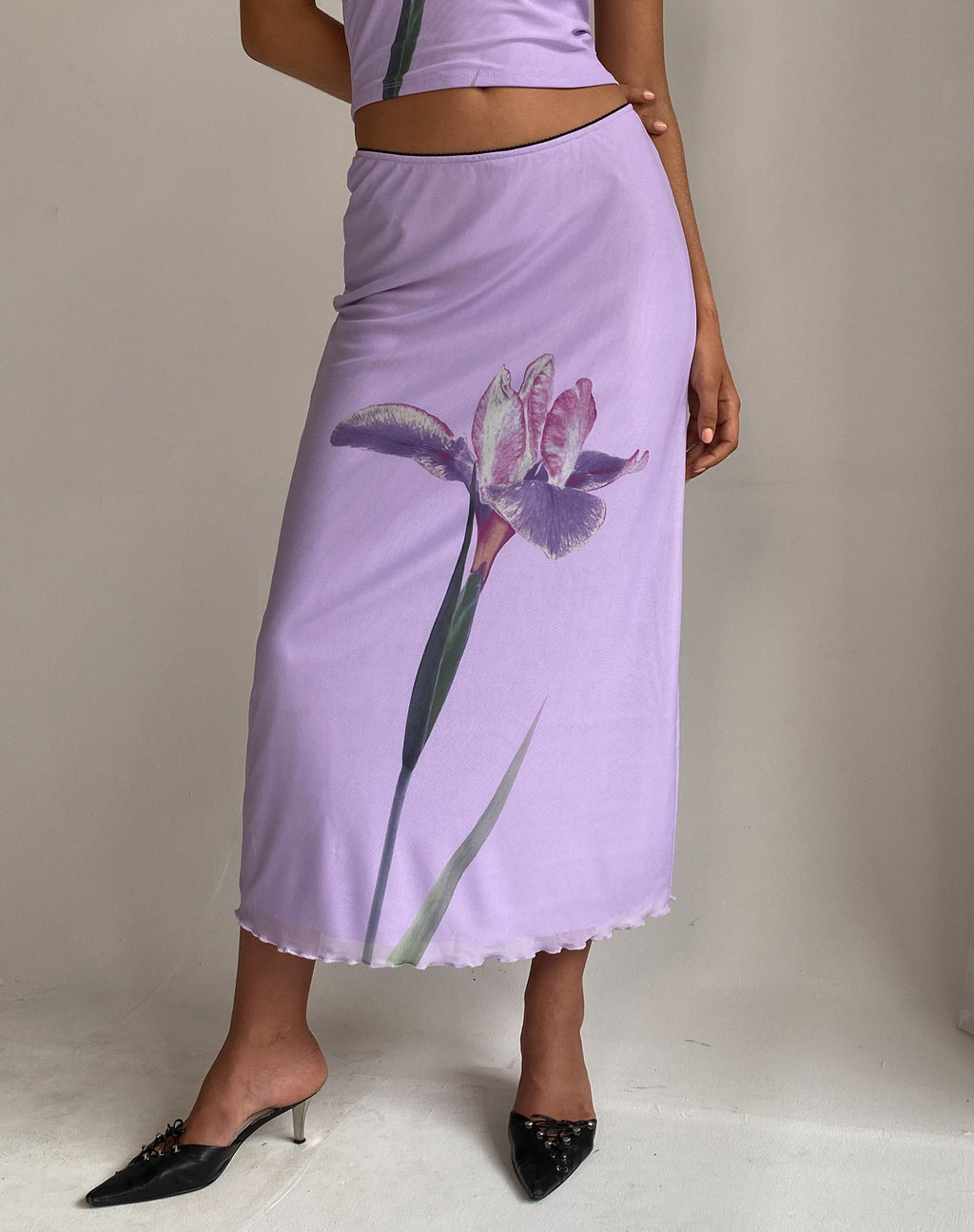 Falda Lassie Midi en Flor Lila
