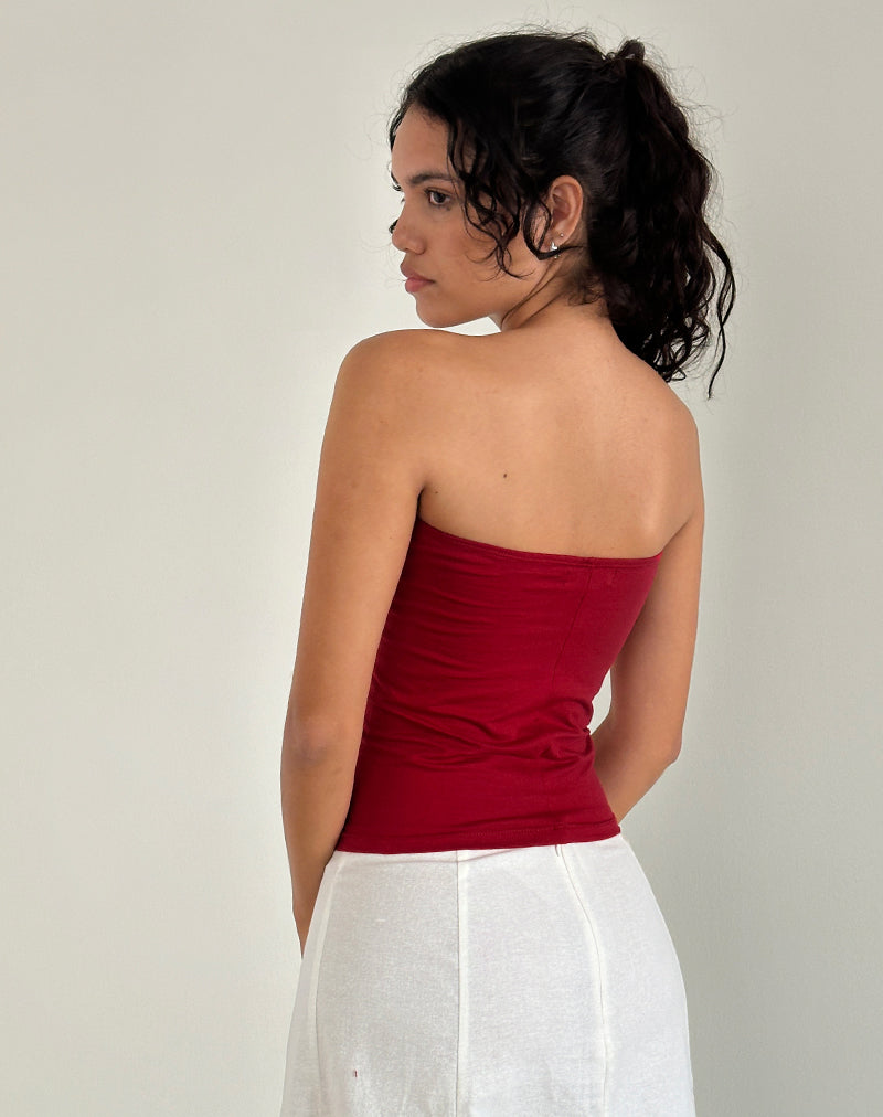 Imagen de Shaelo Bandeau Top en Rojo Adrenalina