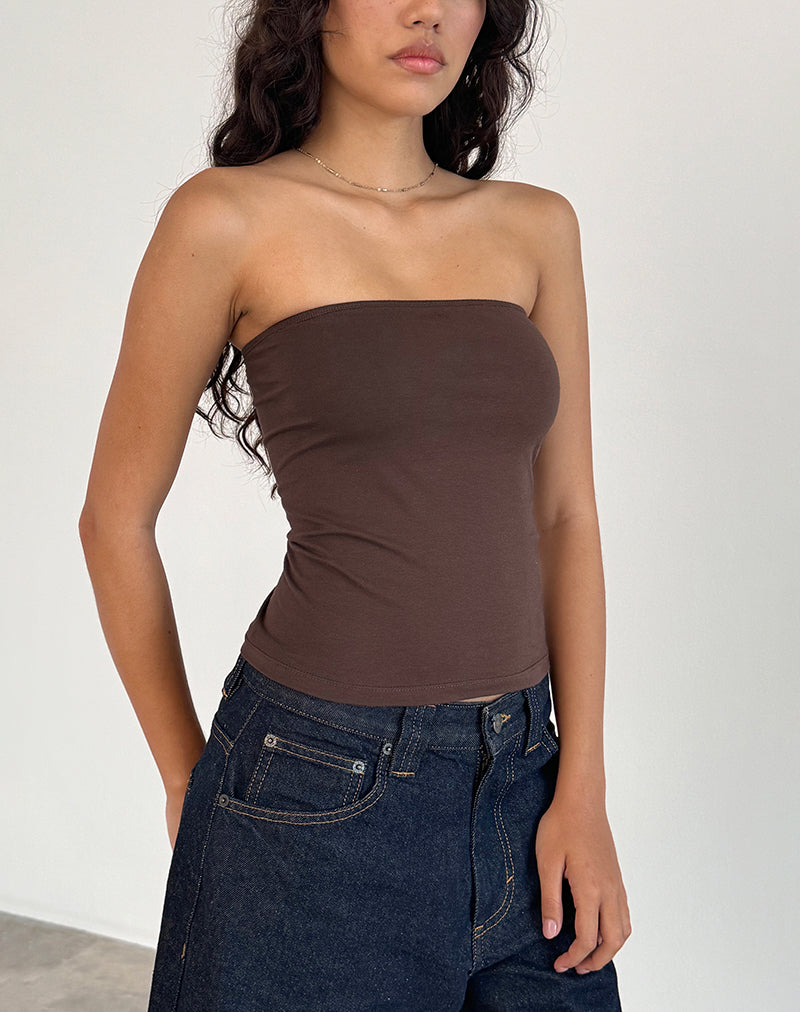 Imagen de Shaelo Bandeau Top en Caoba Profundo