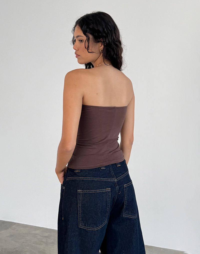 Imagen de Shaelo Bandeau Top en Caoba Profundo