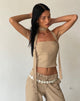 Imagen del conjunto MOTEL X JACQUIE Shaloe Bandeau Top and Scarf en Topo claro