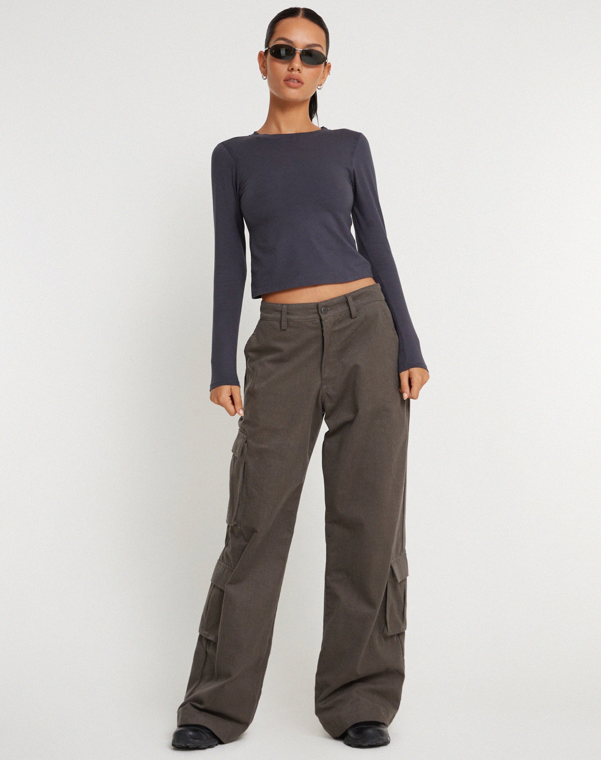 imagen de Shan Wide Leg Trouser en gris oscuro