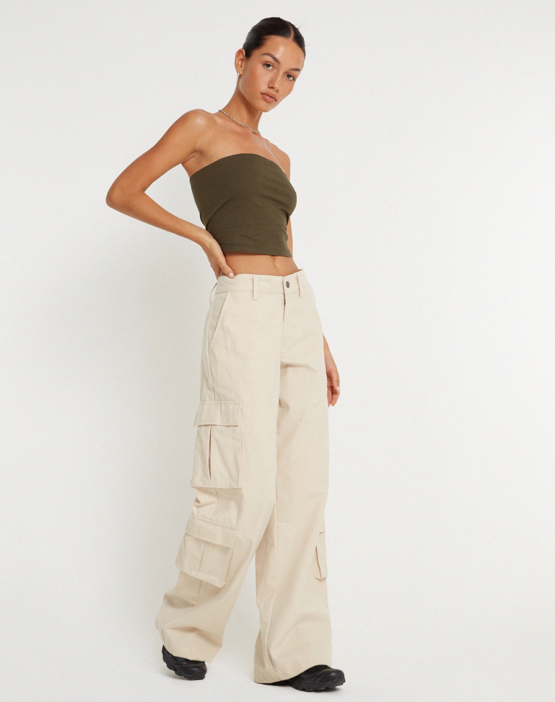 imagen de Shan Wide Leg Trouser en color crudo