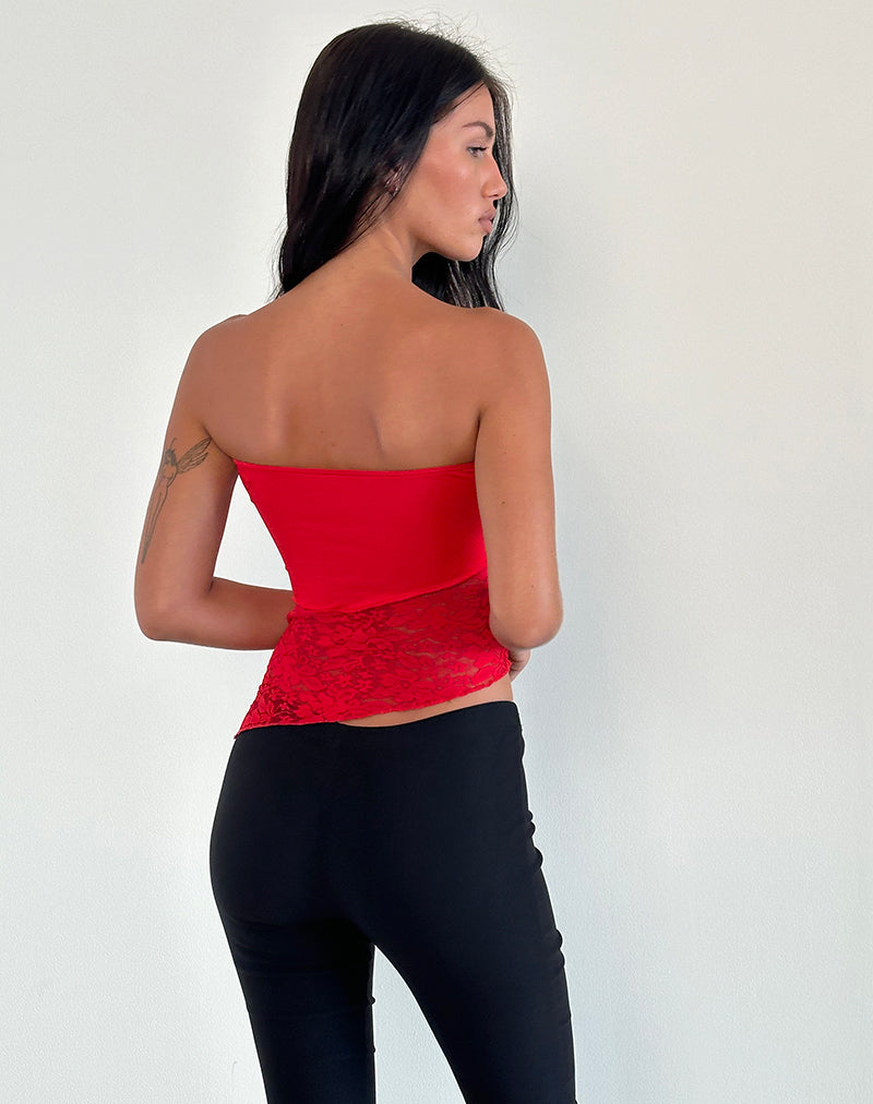 Imagen de Shanda Lace Tube Top Rojo