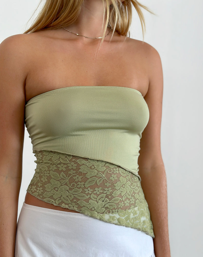 imagen de Shanda Lace Tube Top en Sage