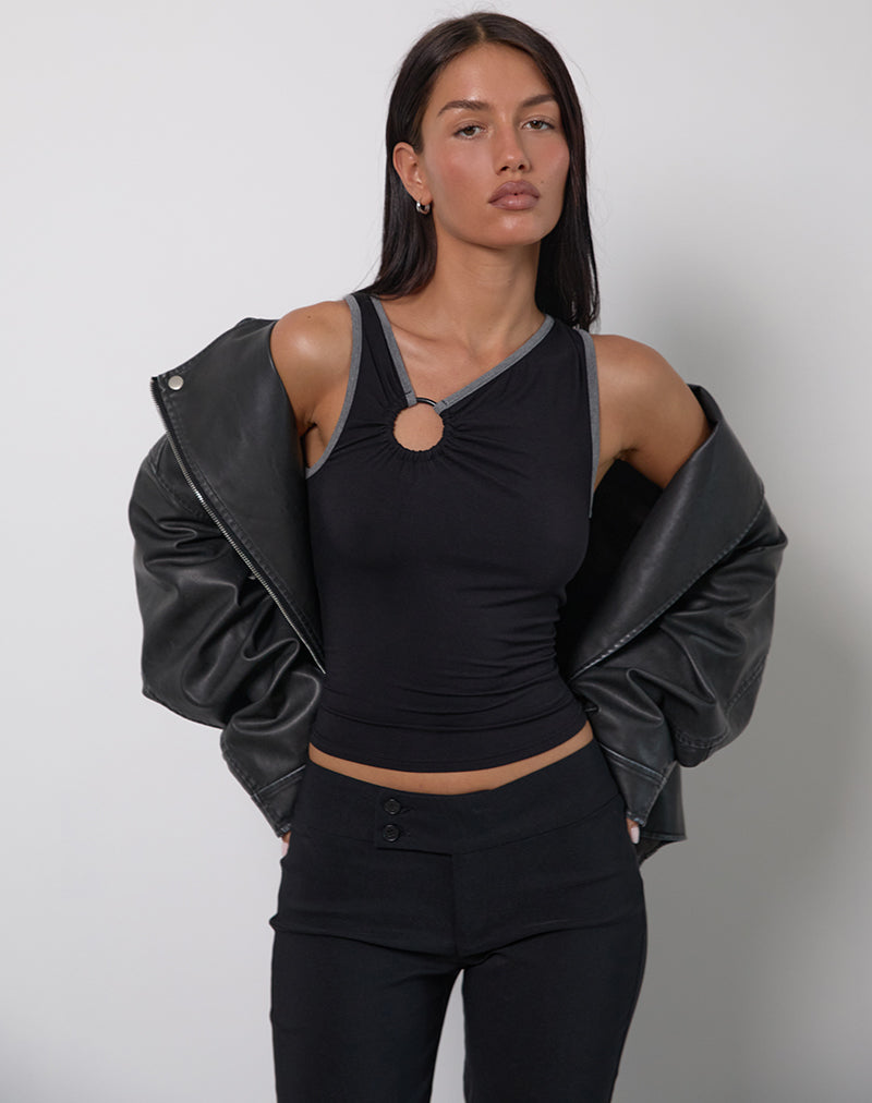 Imagen de Sharena O Ring Vest Top en Negro