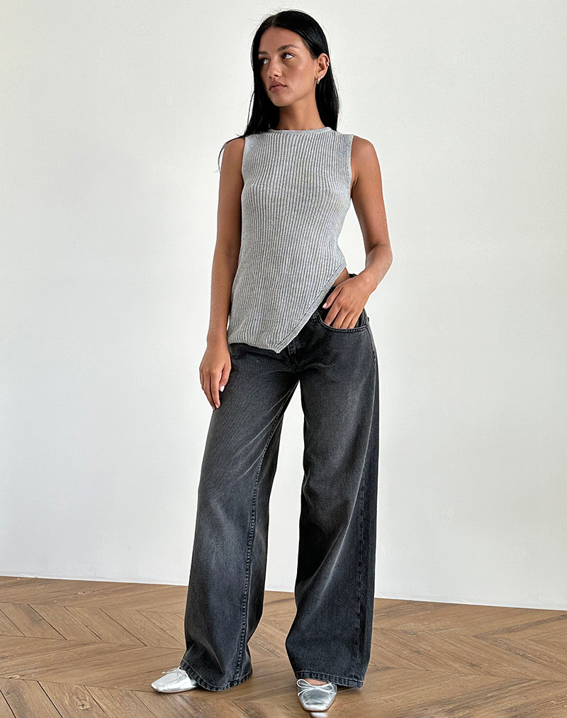 Camiseta de tirantes Shartina de punto gris