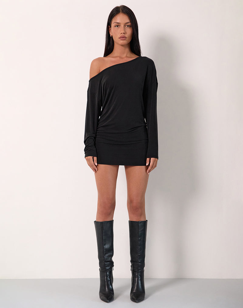 Imagen de Shelisa Slouchy Mini Dress in Black