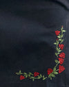 Tapshoe con bordado de flores rojas