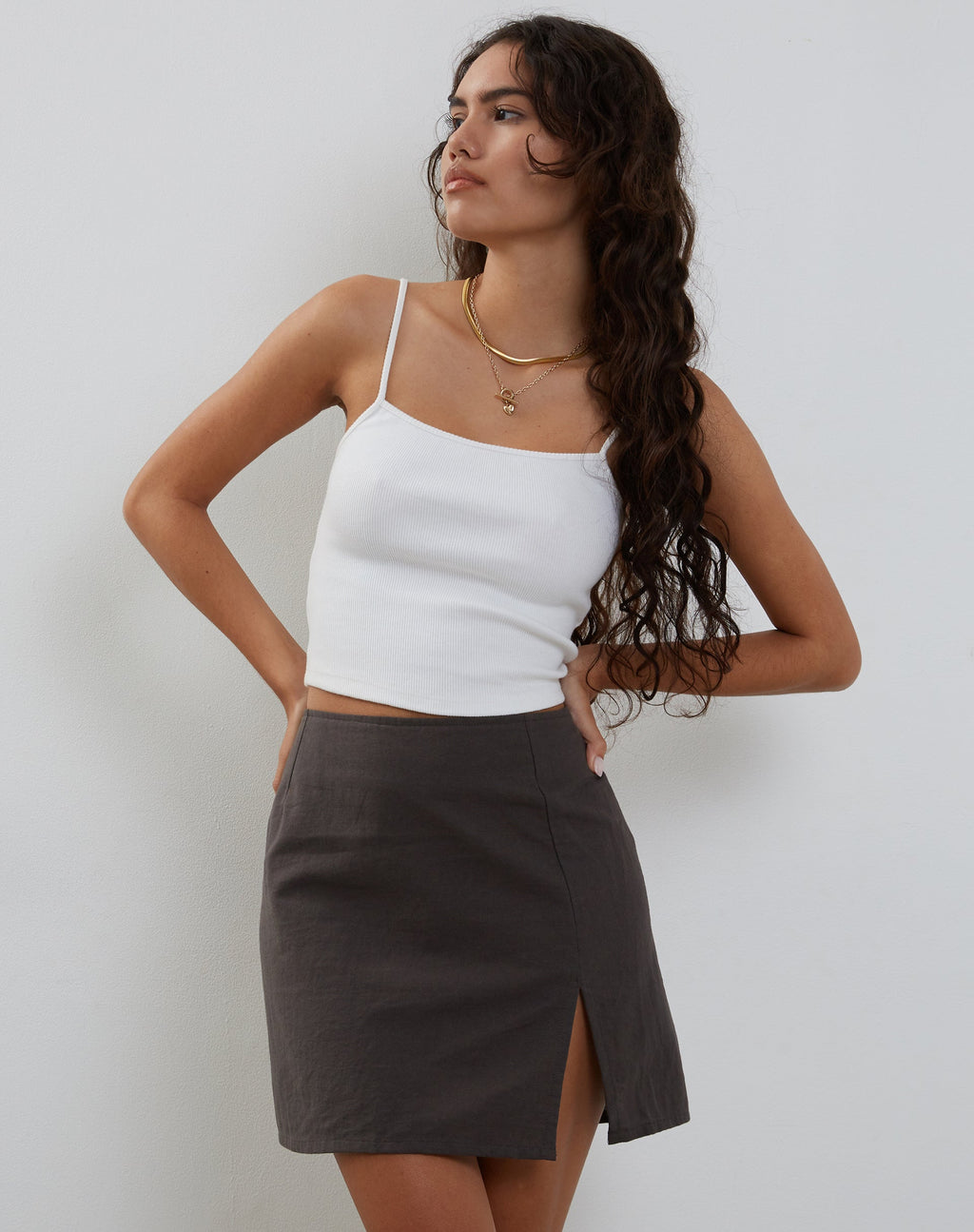 Minifalda Sheny en gris marengo