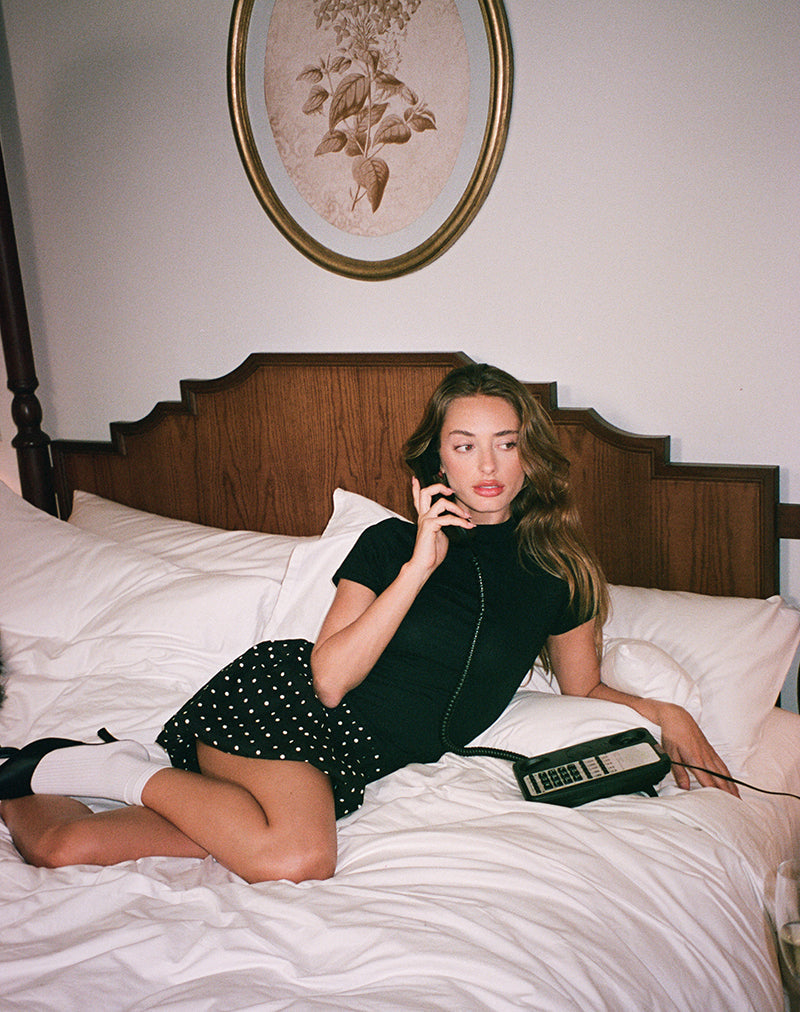 Imagen de Sherida Bubble Mini Dress in Black Basic Polka