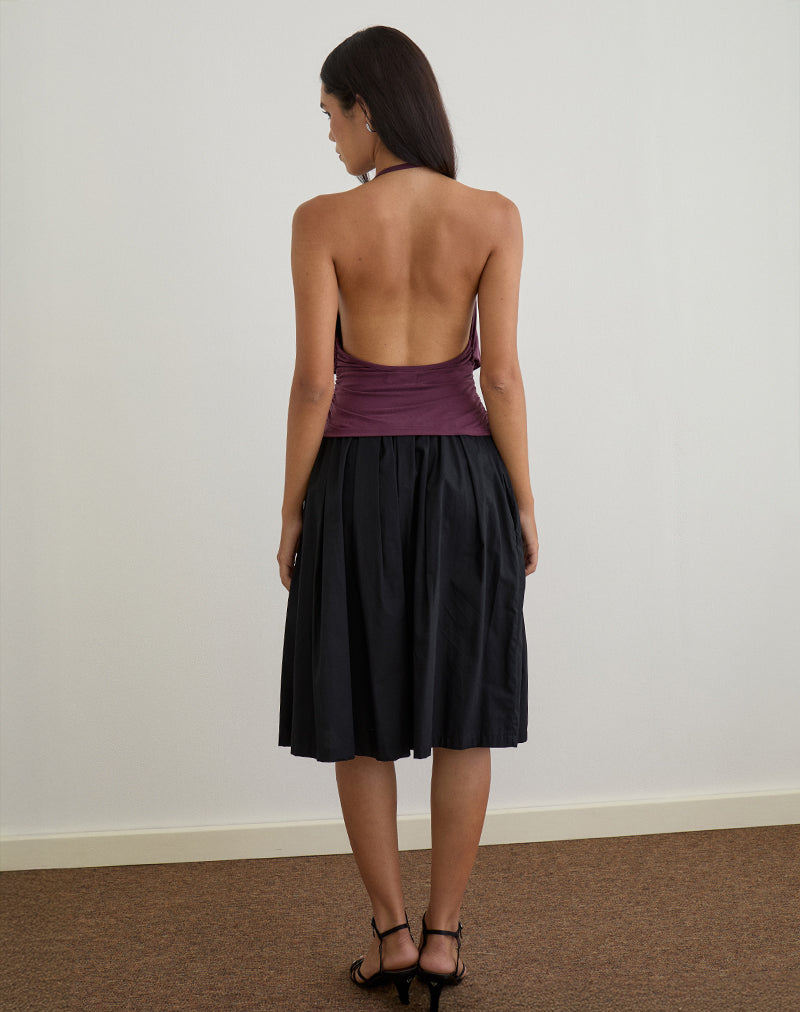 Imagen de Sherlyn Top sin mangas en cupro morado oscuro
