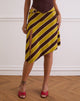 Imagen de Sherry Split Midi Skirt in Stripe Retro Yellow