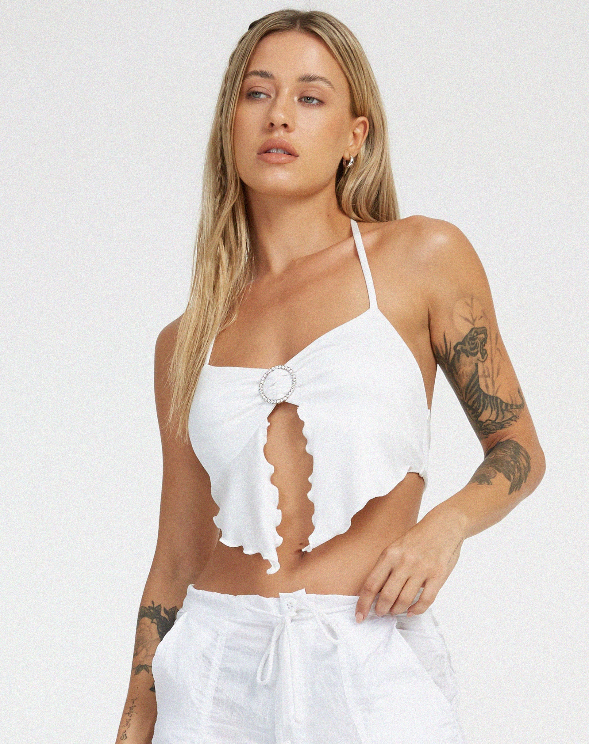 imagen de Shima Crop Top en Blanco